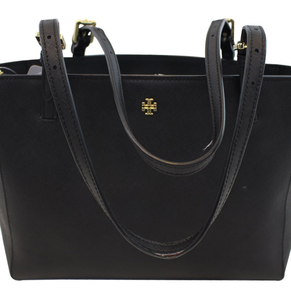 TORY BURCH York Black Leather Tote Small Bag - Picture 2 of 8